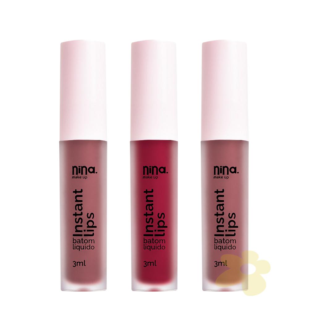 Batom Líquido Matte - Instant Lips - Nina Makeup