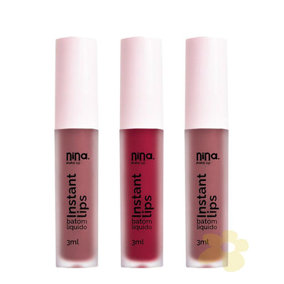 Batom Líquido Matte - Instant Lips - Nina Makeup