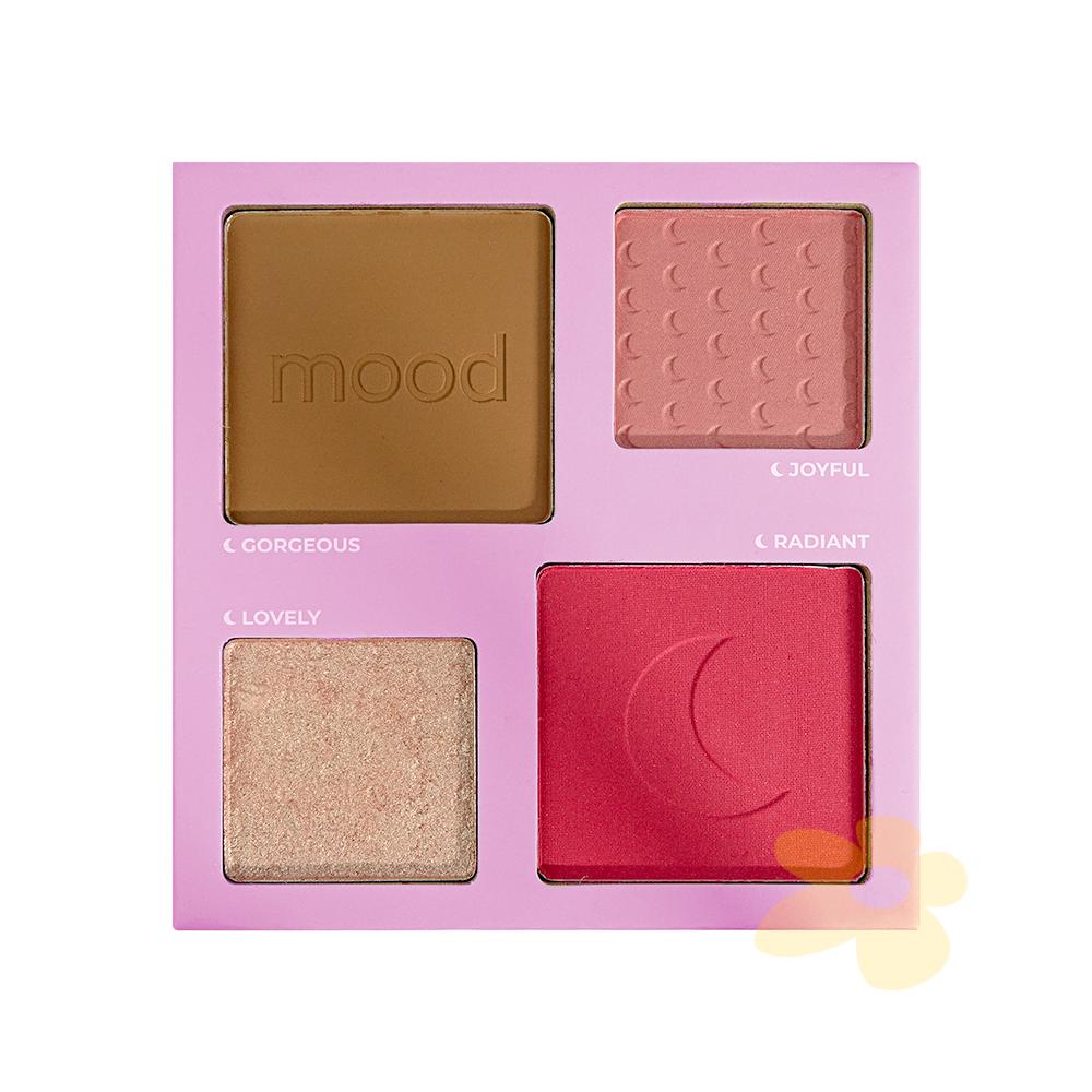Paleta de Blush, Contorno e Iluminador Mood - Ruby Rose