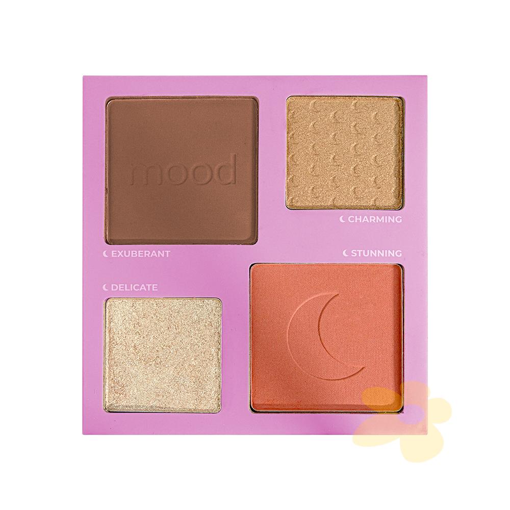 Paleta de Blush, Contorno e Iluminador Mood - Ruby Rose