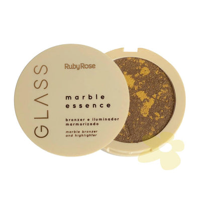 Bronzer e Iluminador Marmorizado 2 - Linha Glass - Ruby Rose