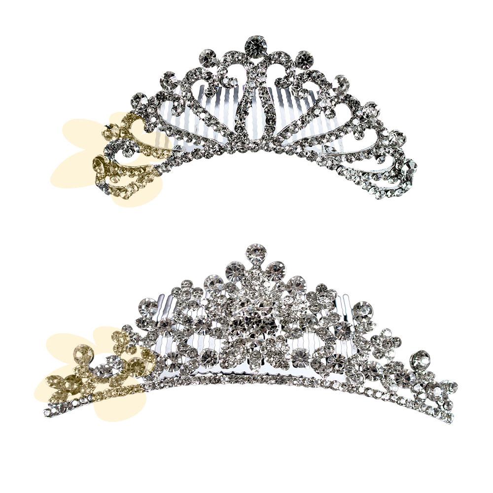 Tiara | Coroa em metal com strass | Importado
