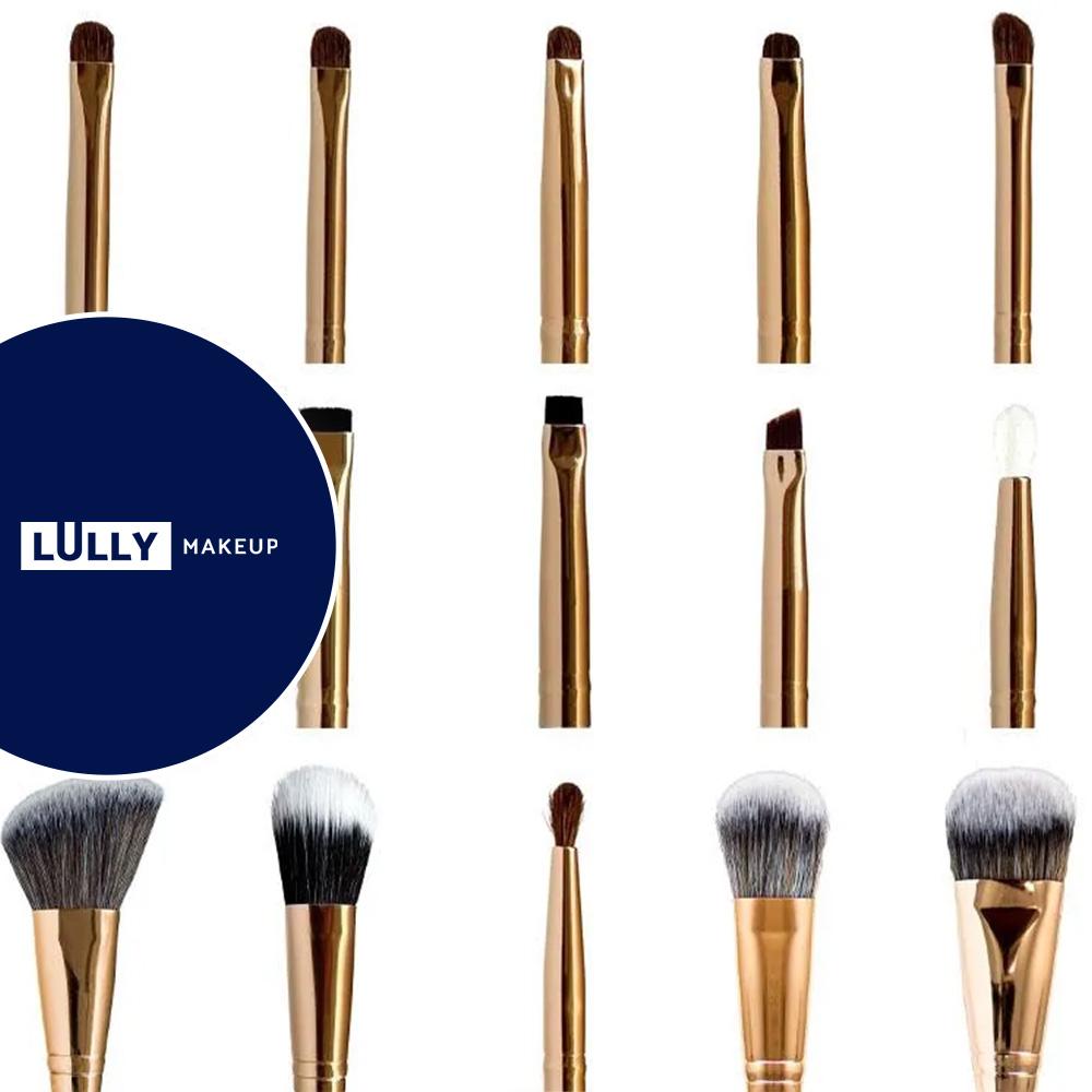 Kit de Pincéis 04 (15 pincéis) - Lully Makeup