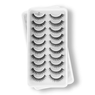 E01 Cartela de Cílios 3d 10 pares - Importado
