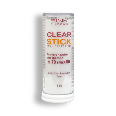 Clear Stick - Protetor Transparente FPS 70 - Pink Cheeks