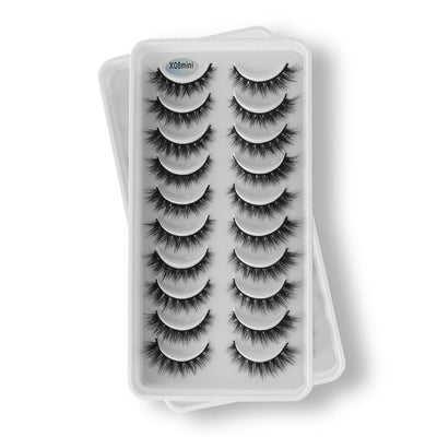 X08 MINI Cartela de Cílios 3d 10 pares - Importado