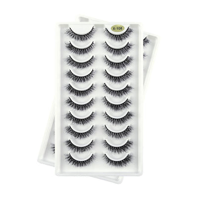 Cartela de cílios 3d | 10 pares #X-108