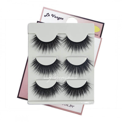 #3D06A | Cílios Mink 3d 3 pares | Le Vangee
