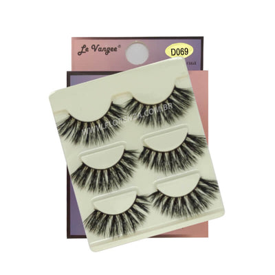 #D069 | Cílios Mink 3d 3 pares | Le Vangee