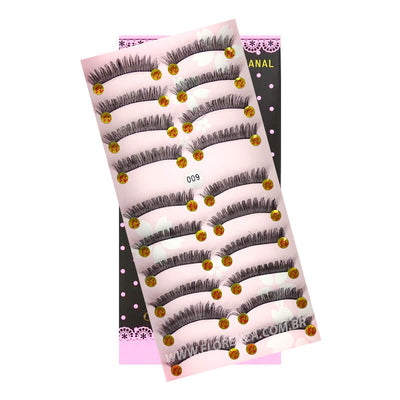 #009 Cílios Postiços 10 Pares - Miss Frandy