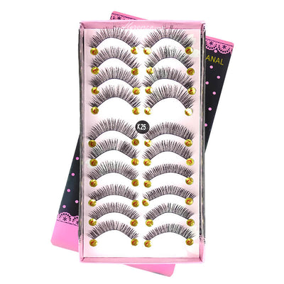 #K25  Cílios Postiços 10 Pares - Miss Frandy