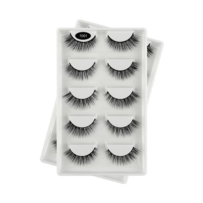 Cílios Postiços Premium 5 pares 7D01 | Le Vangee