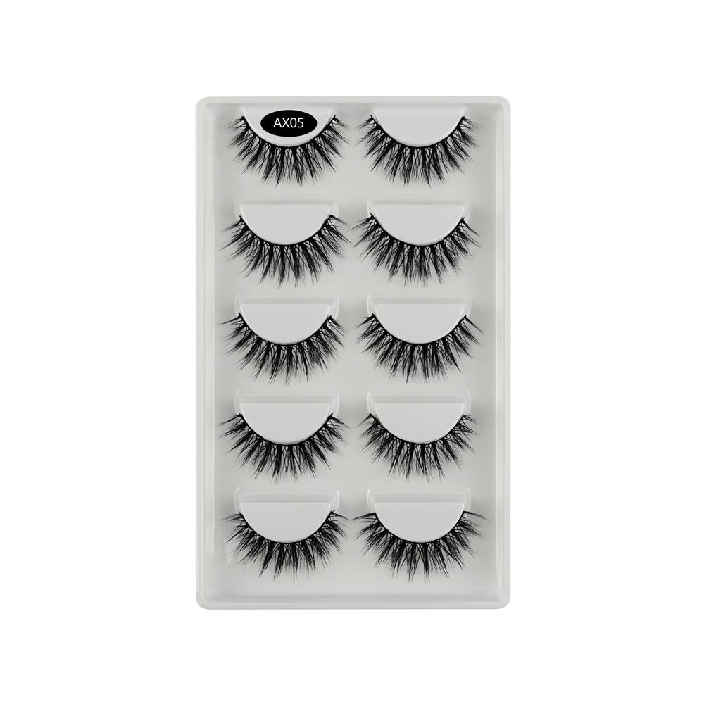 Cílios Postiços Premium 5 Pares #3D-AX05 | Le Vangee