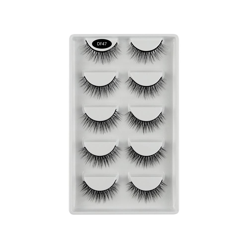 Cílios Postiços Premium 5 Pares #3D-DF47 | Le Vangee