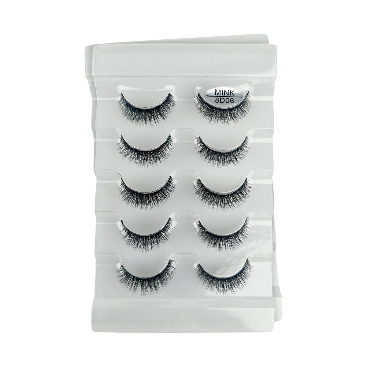8D06 Cílios Postiços 5 Pares - Importado