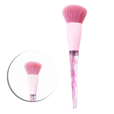 CR01 - Pincel Chanfrado para Pó - Linha Cristal - Macrilan