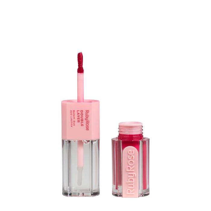 Batom Duo Double Layer - Ruby Rose
