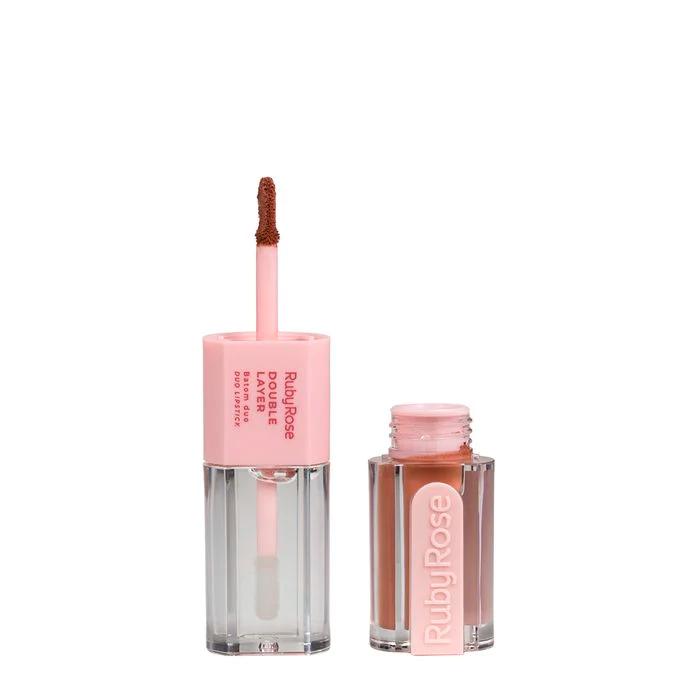 Batom Duo Double Layer - Ruby Rose