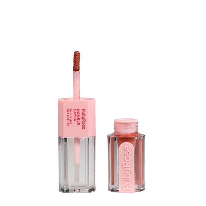 Batom Duo Double Layer - Ruby Rose