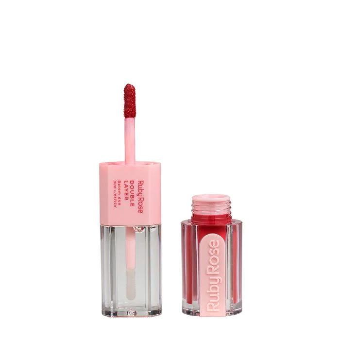 Batom Duo Double Layer - Ruby Rose