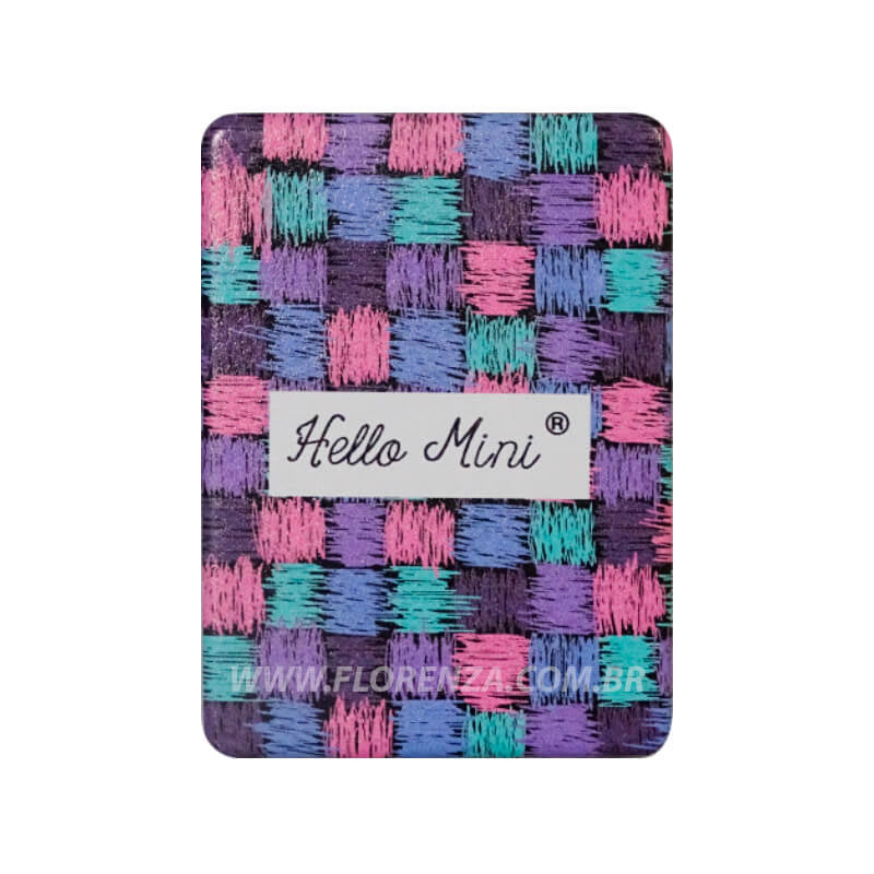 Espelho de bolsa duplo quadrado - Hello Mini