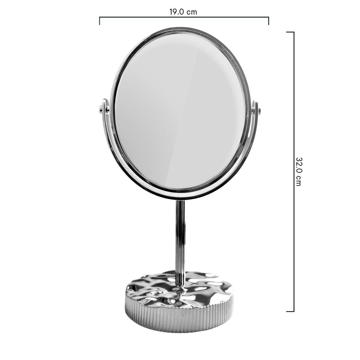Espelho de Mesa Oval Prata - Importado