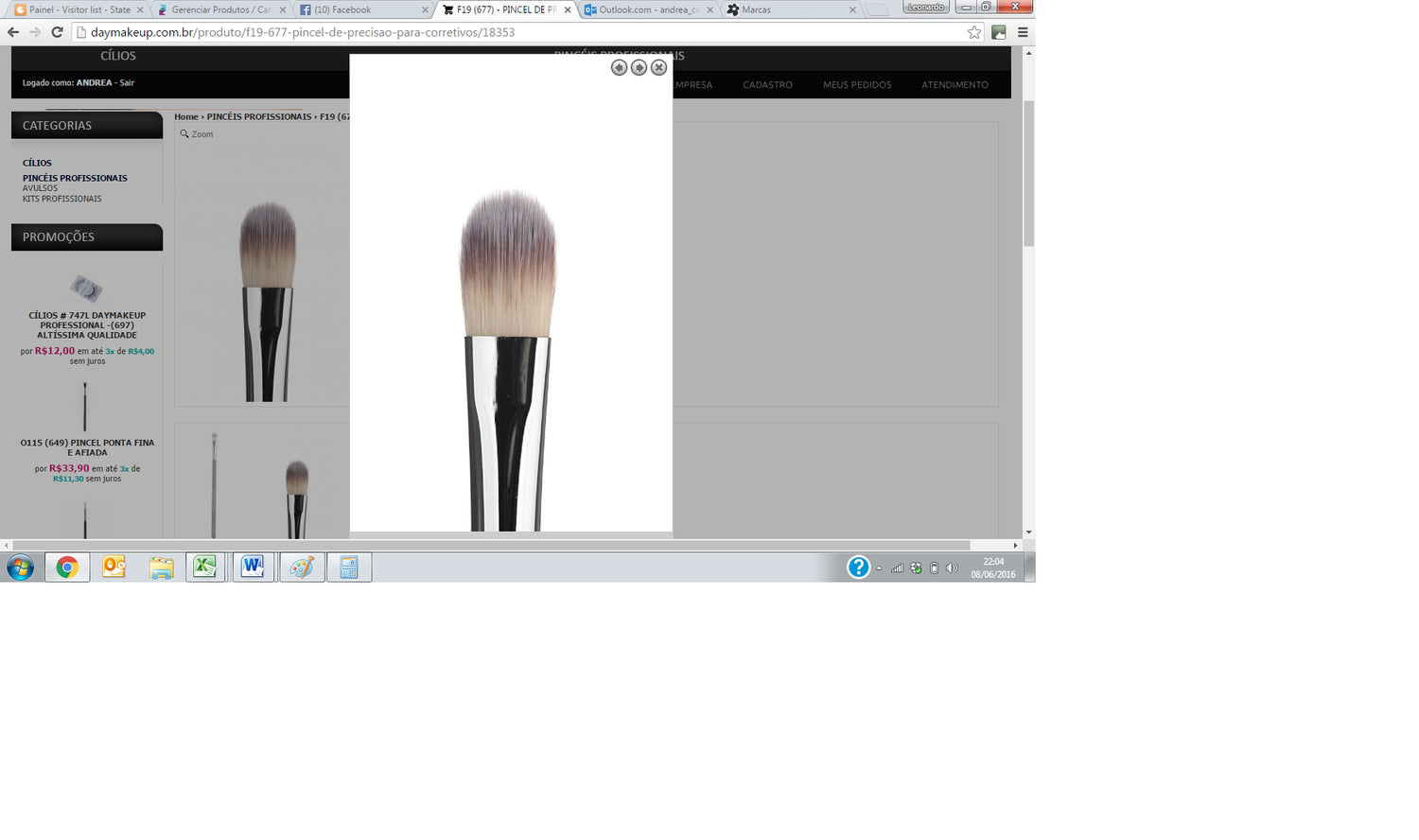 F19 - Pincel de Precisão para Corretivos - Daymakeup
