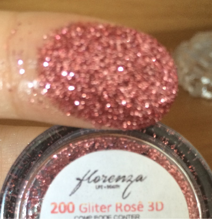 Glitter cor 200 Rosê 3D - Coleção Clássicos - Florenza