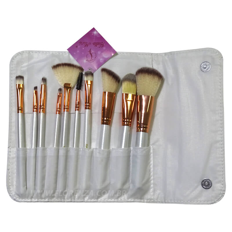 Kit De Pinceis Com Estojo - Hello Mini KT47-1