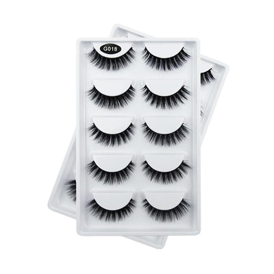 Cílios Postiços Premium 5 pares G018 | Le Vangee