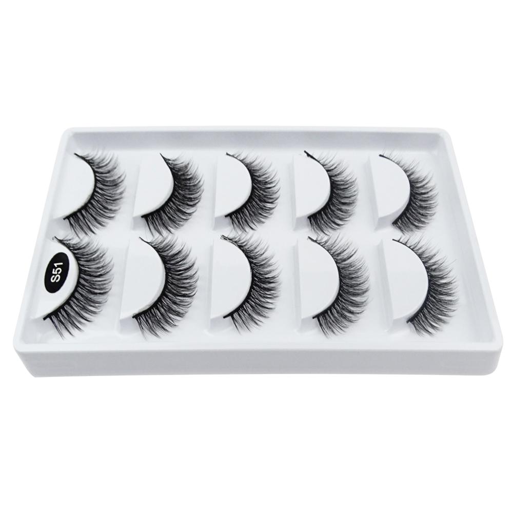 Cílios Postiços Premium - 5 pares - Le Vangee  #3D-S51