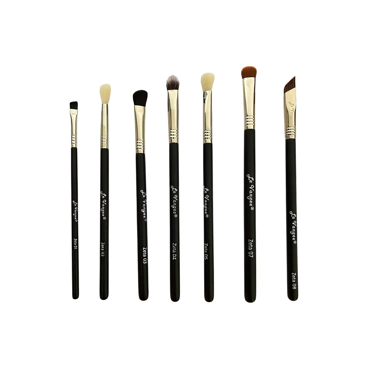 Kit com 7 Pincéis e Porta Pincel - Linha Zeta - Le Vangee