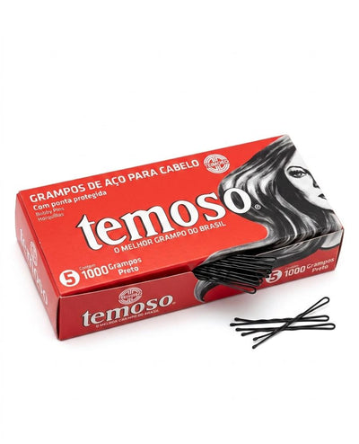 Grampo Temoso Preto N5 (1.000 un.) - Teimoso