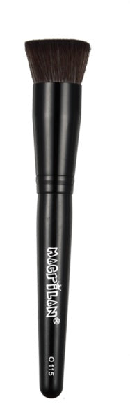 O115 Pincel Kabuki Reto - Linha Ônix - Macrilan