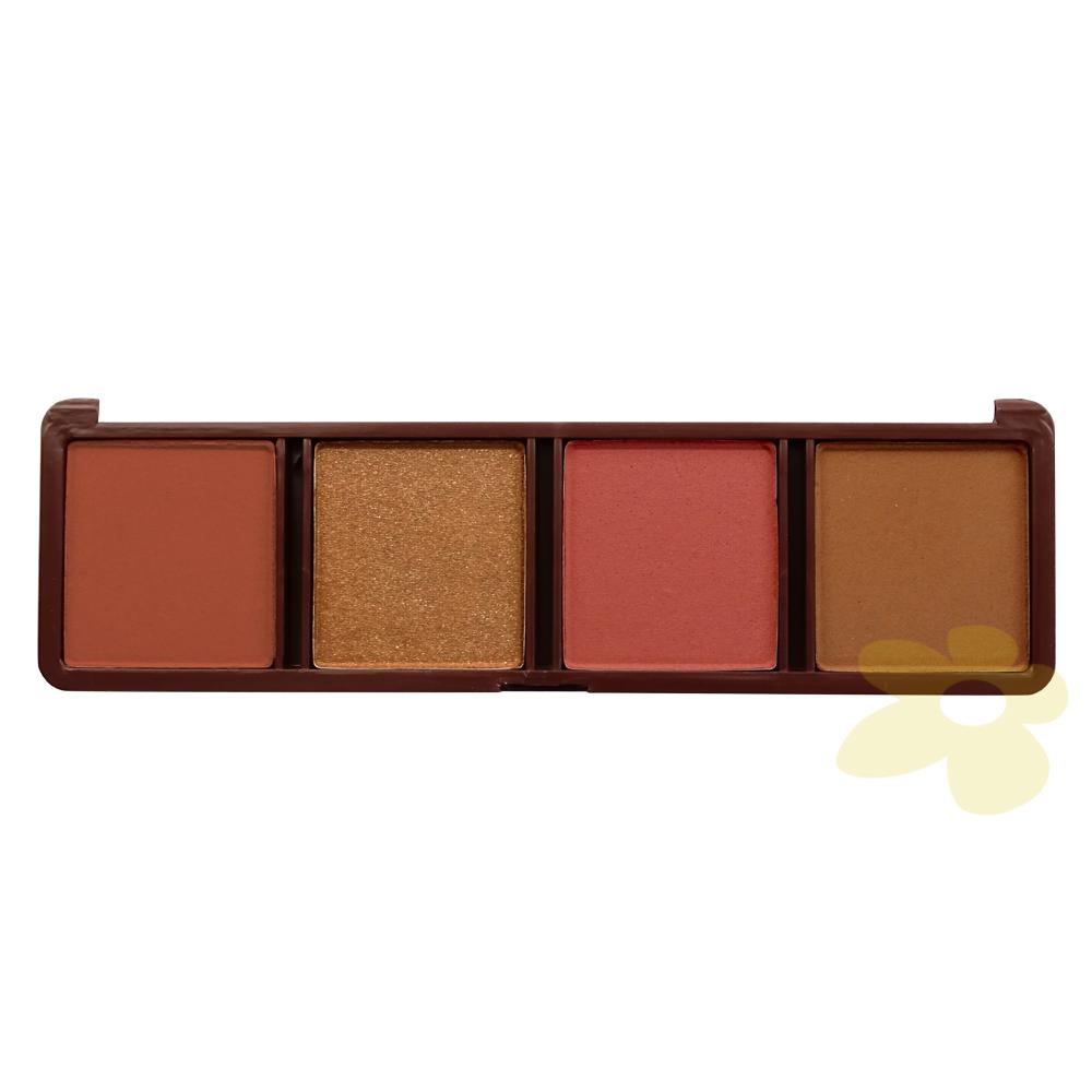 Paleta de Blush, Iluminador e Contorno Nude | Dalla