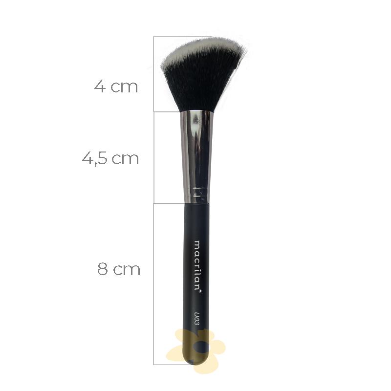 U03 Pincel Chanfrado para Blush - Linha Ultra Essencial - Macrilan