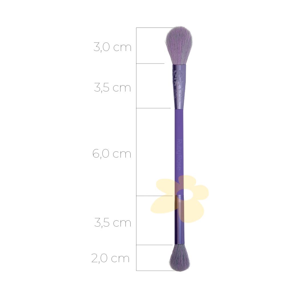 Pincel Duo Iluminador e Esfumar - Stay Fix - Ruby Rose