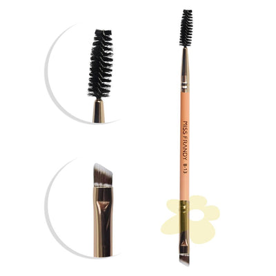 Pincel Duplo Sobrancelhas - Linha Rose Gold - Miss Frandy