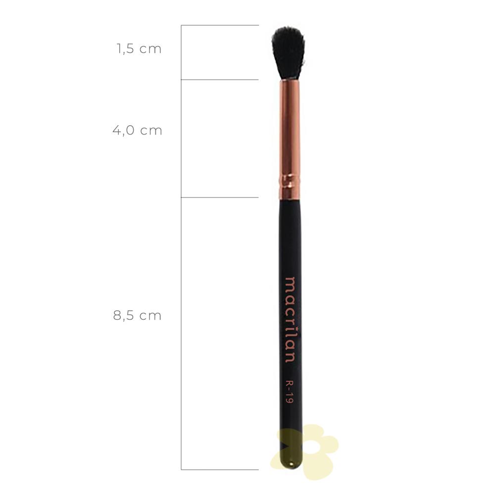 R19 Pincel Arredondado para Esfumar - Linha Rose - Macrilan