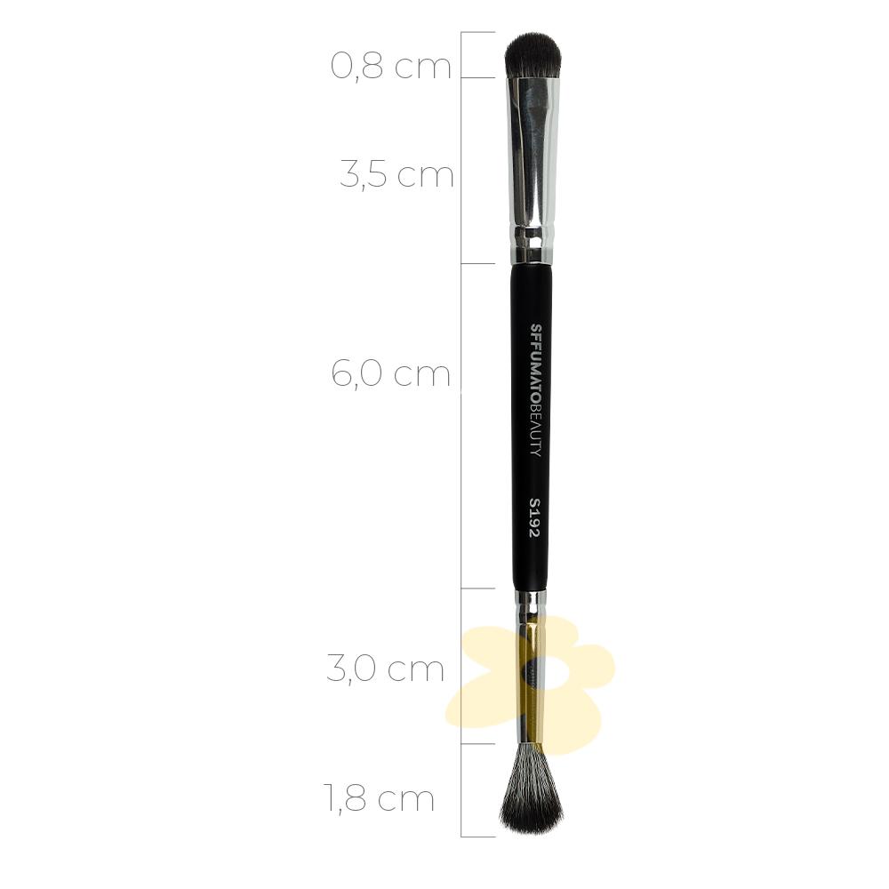 S192 Pincel Duplo p/ Sombra e Esfumar - Sffumato Beauty