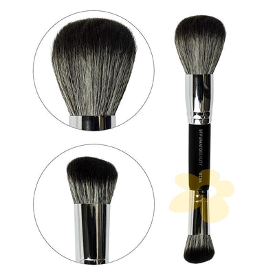 S194 Pincel Duplo p/ Pó, Blush, Base e Corretivo - Sffumato Beauty