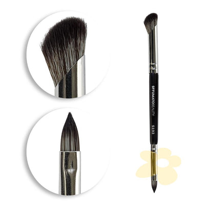 S193 Pincel Duplo p/ Sombra e Lábios - Sffumato Beauty