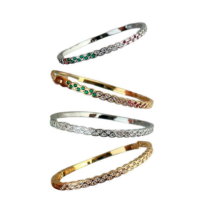 1931-1 Bracelete com Zircônia - Importado