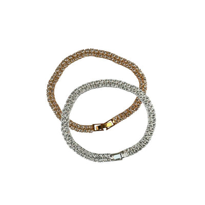 Pulseira Strass - 2 Fios - Importado