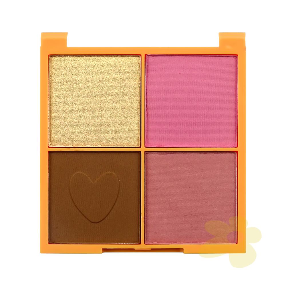 Quarteto de Contorno, Blush e Iluminador - Melu by Ruby Rose