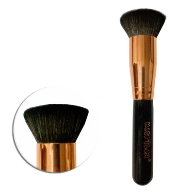 R07 Pincel Profissional Kabuki Reto - Linha Rosê - Macrilan