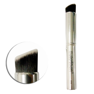 S-09 Pincel Profissional para Base Kabuki Chanfrado - Linha Silver - Macrilan