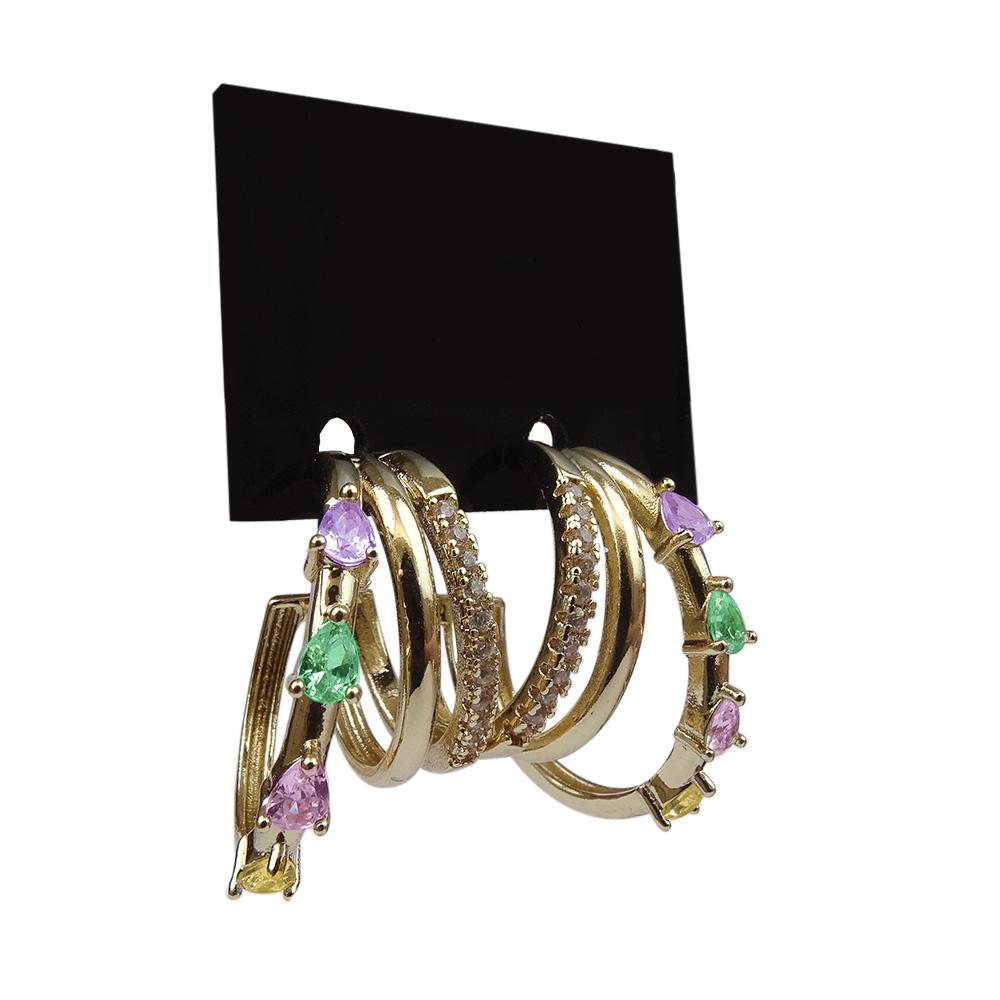 2319-1 | Brinco de Argola Tripla | Importado