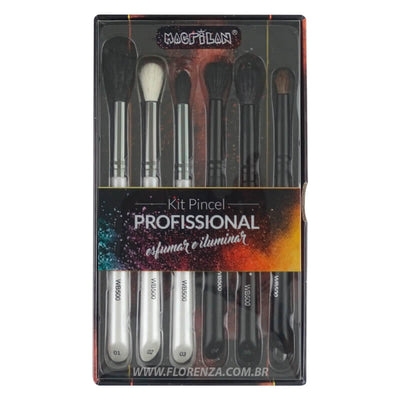 WB500 Kit de Pincéis para Esfumar e Iluminar - Linha W - Macrilan